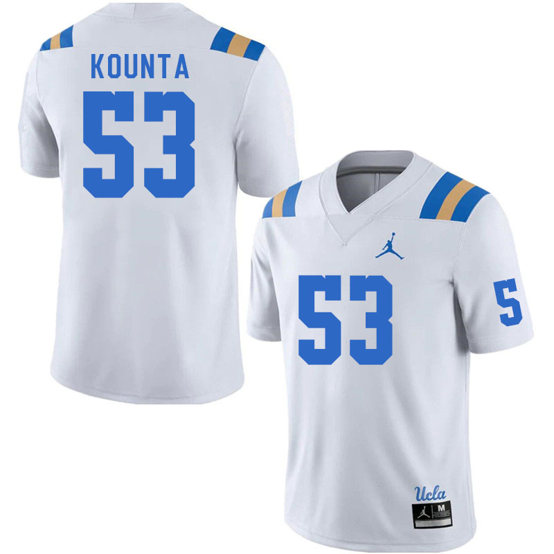 Men #53 Khadere Kounta UCLA Bruins College Football Jerseys Stitched Sale-White